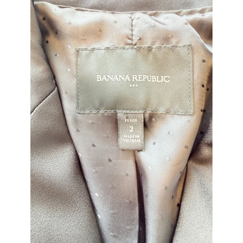 Banana Republic Mens Black Double Breasted Tuxedo Blazer Satin Lapel Size 2P
